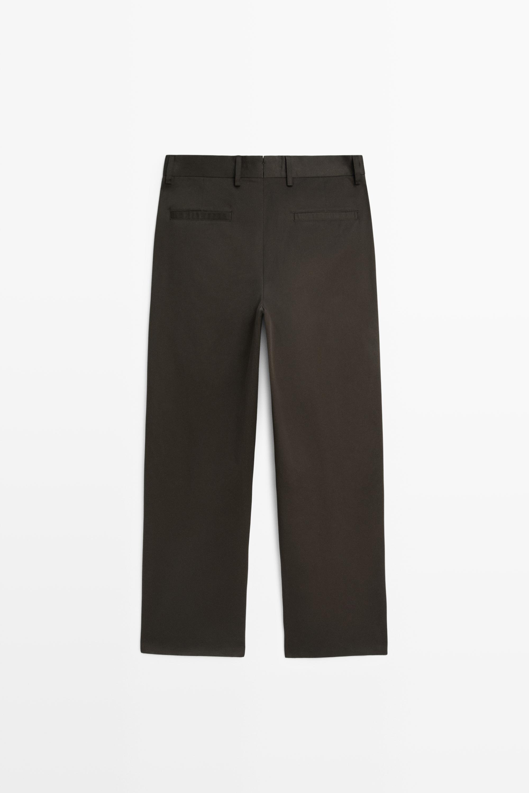 100% cotton wide-leg pants